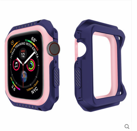 Custodia Apple Watch Series 1 Silicone Blu Anti-caduta, Cover Apple Watch Series 1 Protezione Telaio