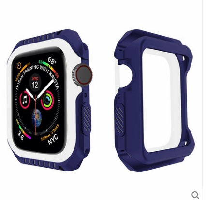 Custodia Apple Watch Series 1 Silicone Blu Anti-caduta, Cover Apple Watch Series 1 Protezione Telaio