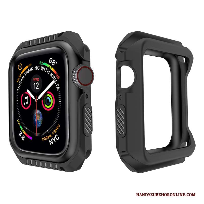 Custodia Apple Watch Series 1 Silicone Morbido Giallo, Cover Apple Watch Series 1 Protezione Nero Anti-caduta