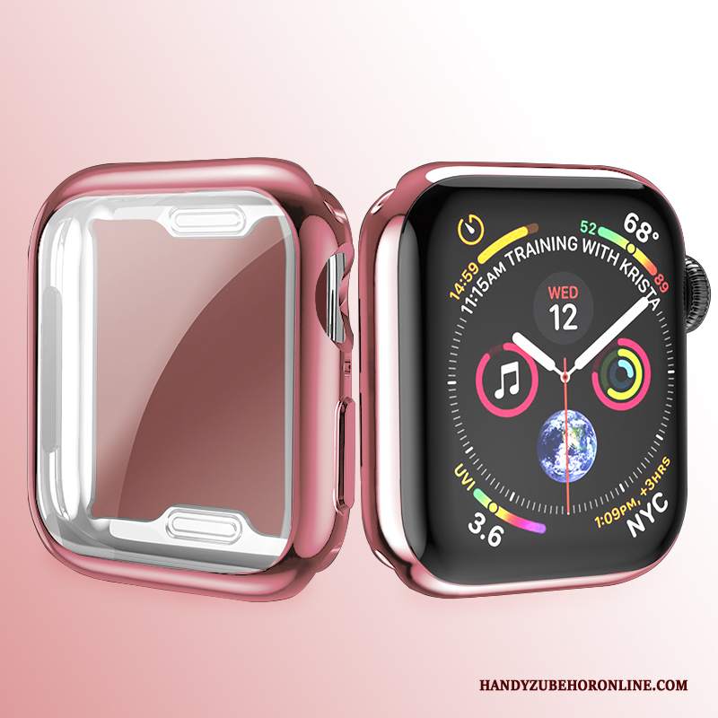 Custodia Apple Watch Series 2 Silicone Placcatura Argento, Cover Apple Watch Series 2 Protezione Morbido Sottile