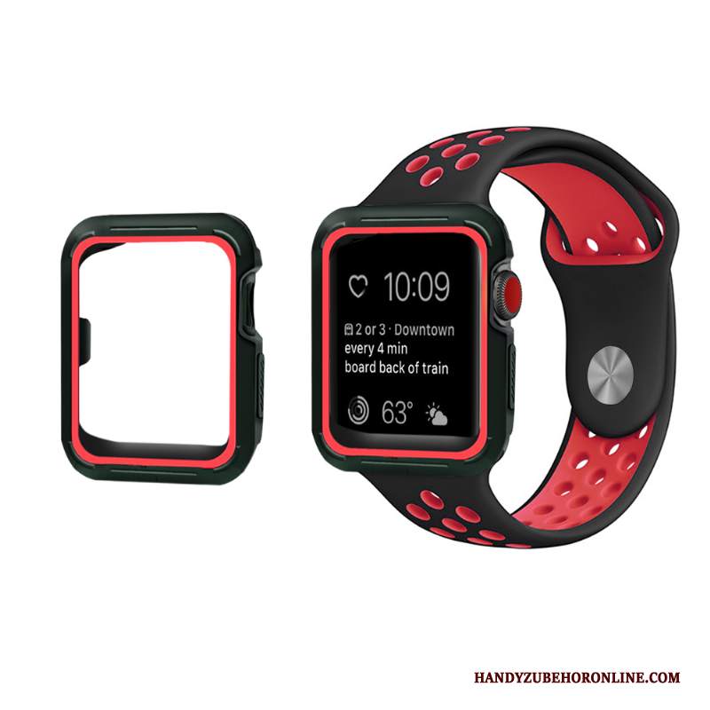 Custodia Apple Watch Series 3 Silicone Porpora Anti-caduta, Cover Apple Watch Series 3 Protezione