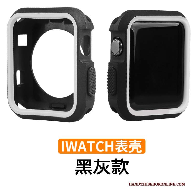 Custodia Apple Watch Series 3 Silicone Sottile Tempra, Cover Apple Watch Series 3 Protezione Tutto Incluso Grigio