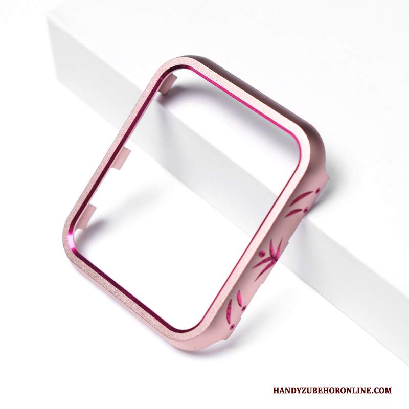 Custodia Apple Watch Series 4 Protezione Metallo Anti-caduta, Cover Apple Watch Series 4 Rosa Con Strass