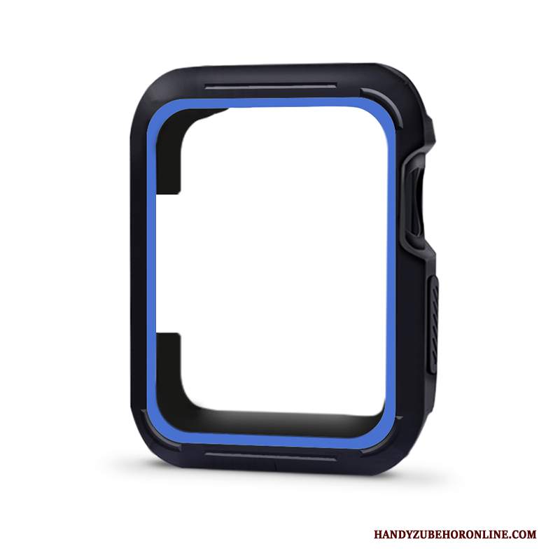 Custodia Apple Watch Series 4 Silicone Bicolore Blu, Cover Apple Watch Series 4 Protezione