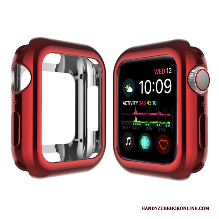 Custodia Apple Watch Series 4 Silicone Morbido Placcatura, Cover Apple Watch Series 4 Protezione Rosa Hemming