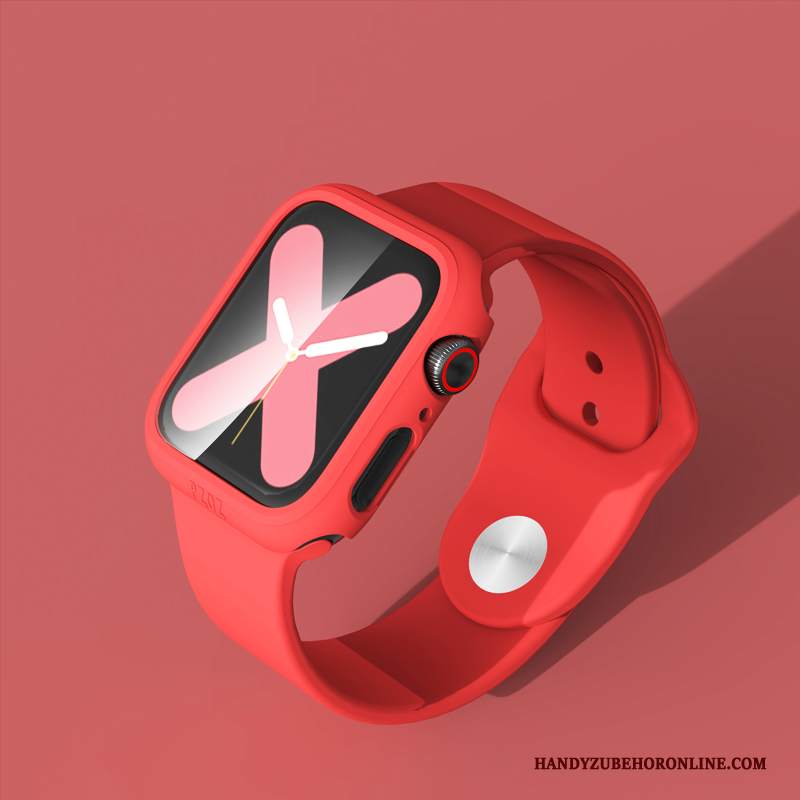 Custodia Apple Watch Series 4 Silicone Rosso Di Personalità, Cover Apple Watch Series 4 Protezione Accessori Tutto Incluso