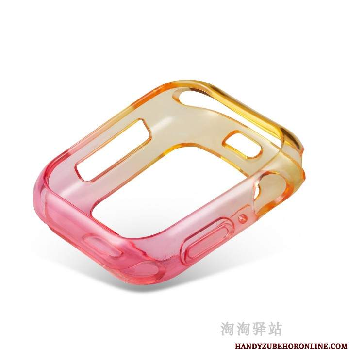 Custodia Apple Watch Series 5 Silicone Bicolore Morbido, Cover Apple Watch Series 5 Protezione Anti-caduta Pu