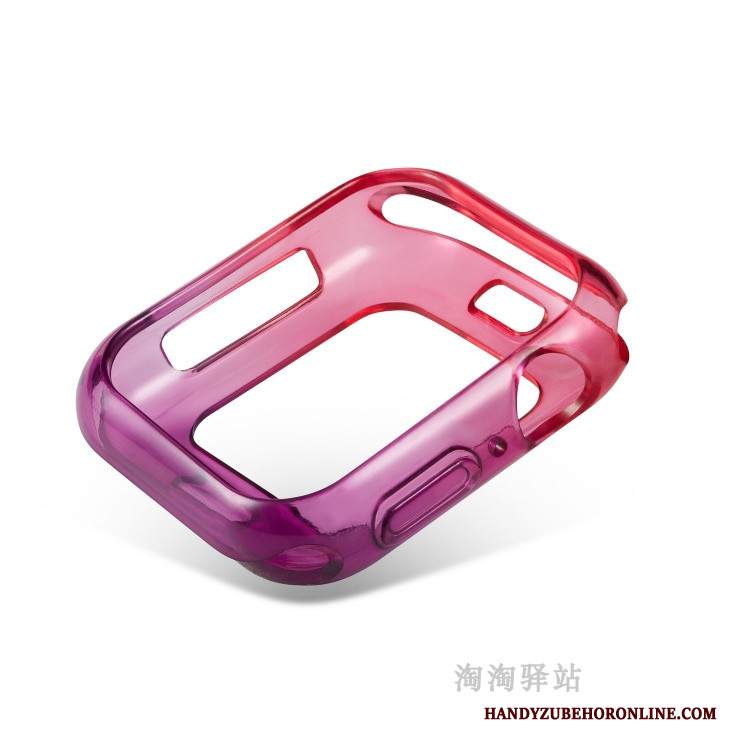 Custodia Apple Watch Series 5 Silicone Bicolore Morbido, Cover Apple Watch Series 5 Protezione Anti-caduta Pu