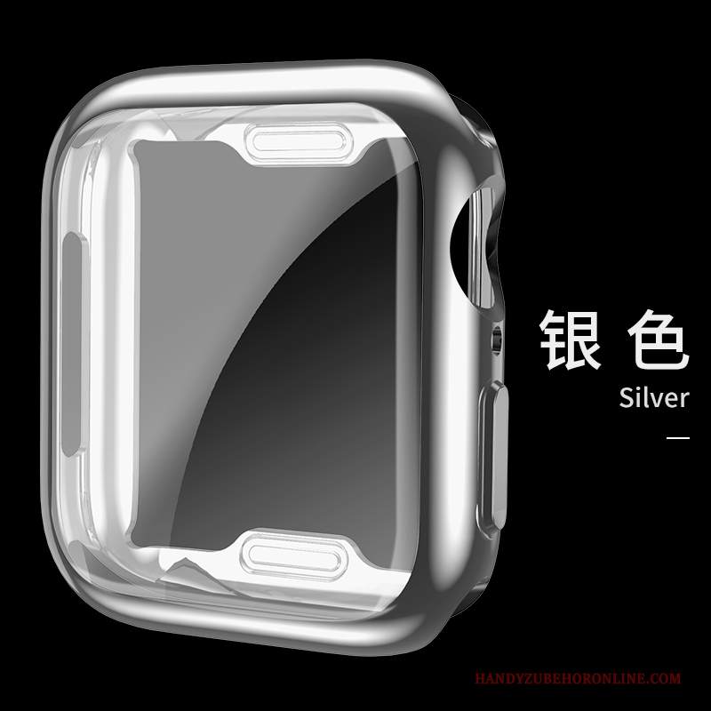 Custodia Apple Watch Series 5 Silicone Pellicola Protettiva Sottile, Cover Apple Watch Series 5 Protezione Placcatura Morbido