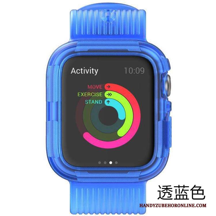 Custodia Apple Watch Series 5 Silicone Rosa Anti-caduta, Cover Apple Watch Series 5 Protezione Sportivo Armatura