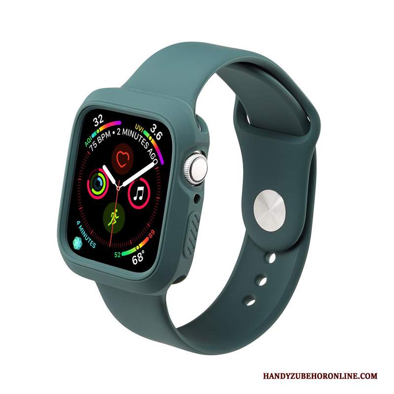 Custodia Apple Watch Series 5 Silicone Sportivo Tendenza, Cover Apple Watch Series 5 Protezione Verde Di Personalità