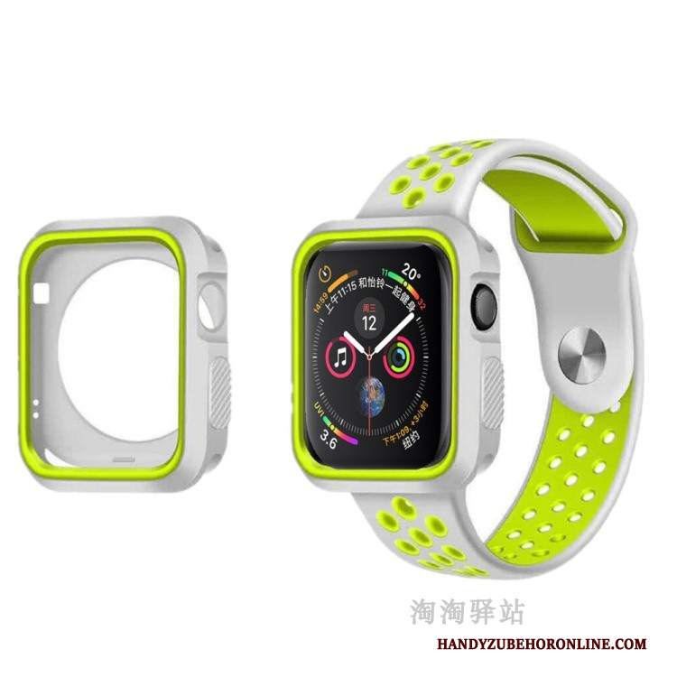 Custodia Apple Watch Series 5 Silicone Traspirante Morbido, Cover Apple Watch Series 5 Protezione Sportivo Rosso