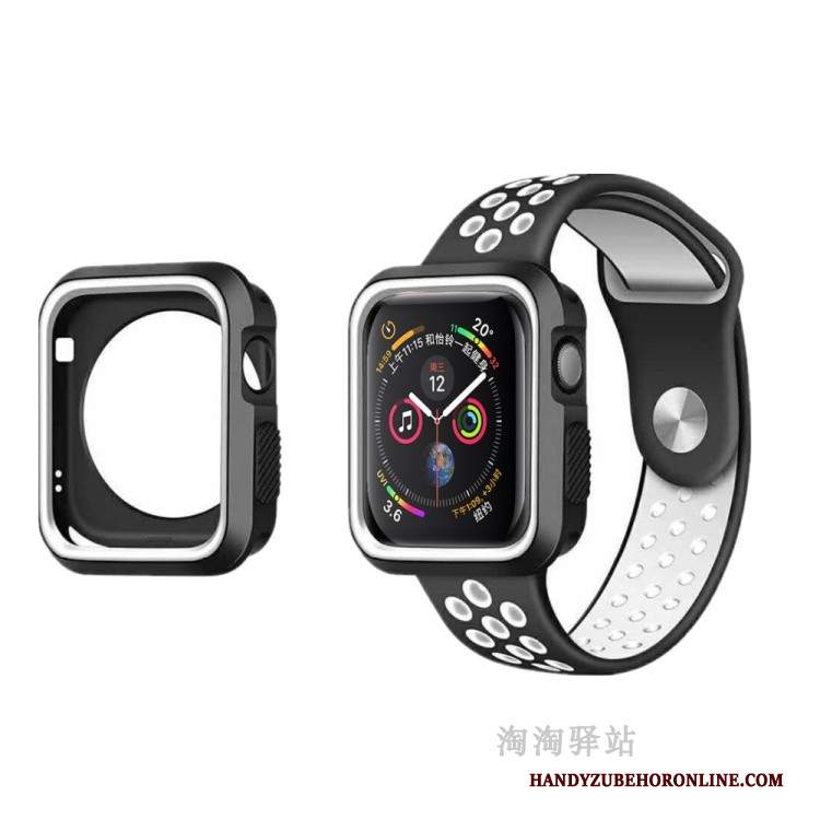 Custodia Apple Watch Series 5 Silicone Traspirante Morbido, Cover Apple Watch Series 5 Protezione Sportivo Rosso