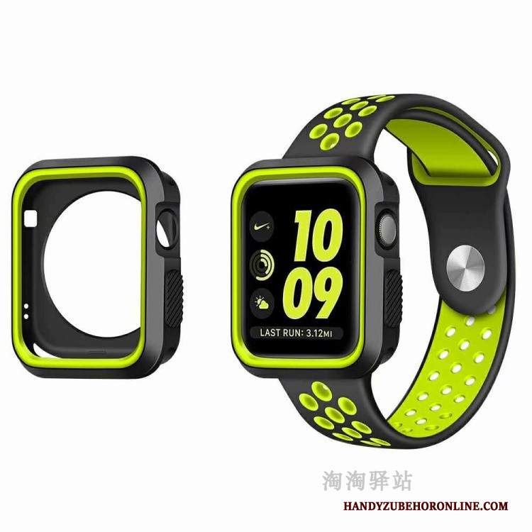 Custodia Apple Watch Series 5 Silicone Traspirante Morbido, Cover Apple Watch Series 5 Protezione Sportivo Rosso