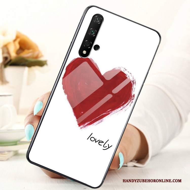 Custodia Honor 20 Moda Tempra Vetro, Cover Honor 20 Protezione Di Personalità Rosso