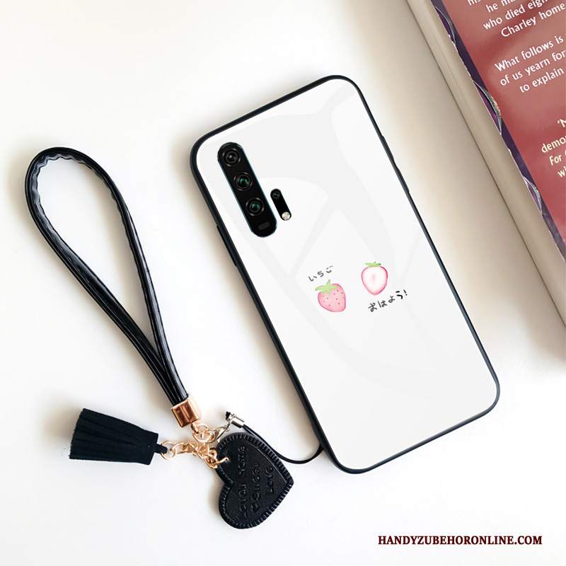 Custodia Honor 20 Pro Creativo Fragolatelefono, Cover Honor 20 Pro Silicone Bianco Anti-caduta