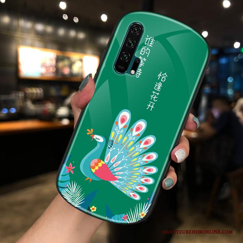 Custodia Honor 20 Pro Creativo Verde Net Red, Cover Honor 20 Pro Telefono Di Personalità