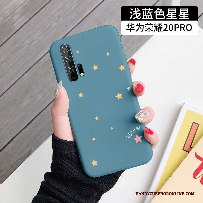 Custodia Honor 20 Pro Moda Blu Semplici, Cover Honor 20 Pro Protezione Amare Net Red