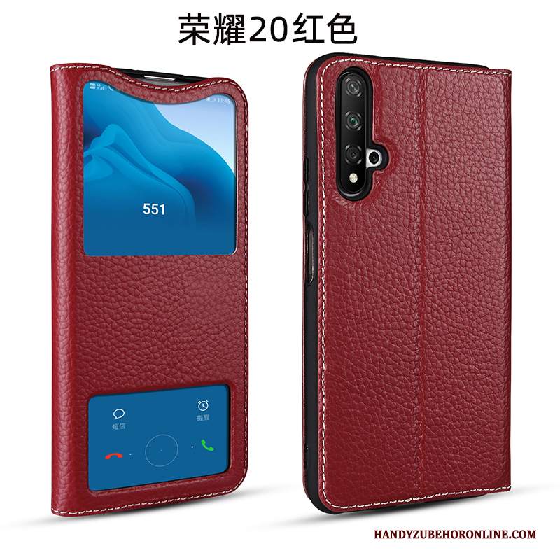 Custodia Honor 20 Protezione Vino Rosso Affari, Cover Honor 20 Pelle Muccatelefono