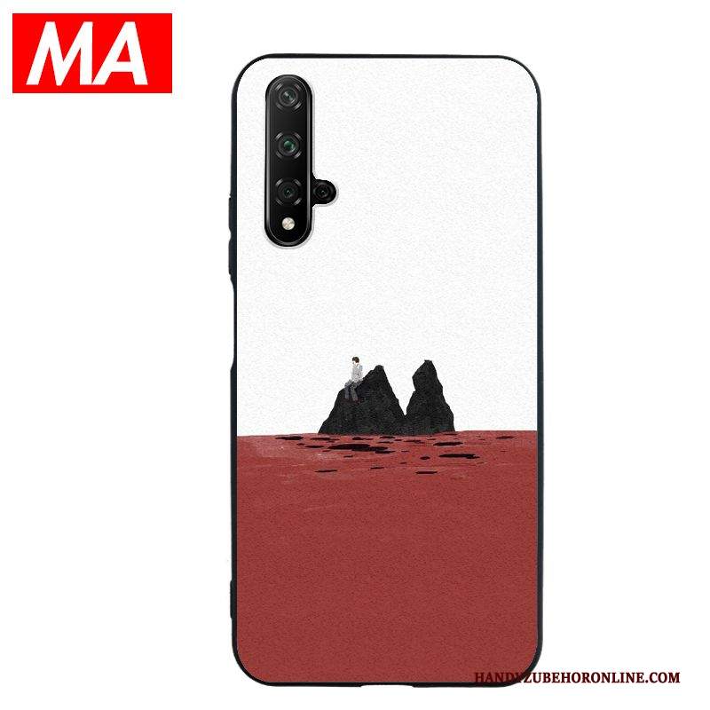 Custodia Honor 20 Silicone Morbido Net Red, Cover Honor 20 Protezione Gioventù Bello