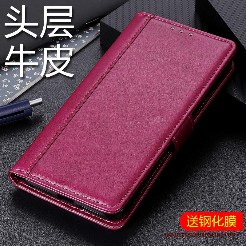 Custodia Honor 30 Pro Pelle Piegare Rosso, Cover Honor 30 Pro Folio Telefono