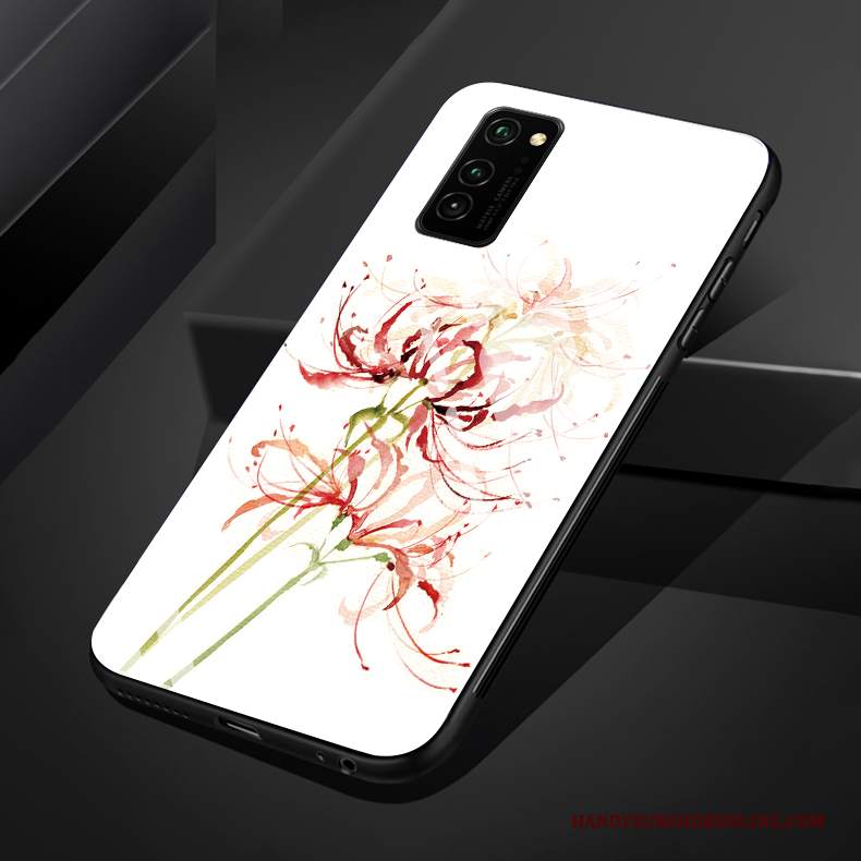 Custodia Honor 30 Pro Vintage Telefono Fiori, Cover Honor 30 Pro Silicone Nero Tendenza