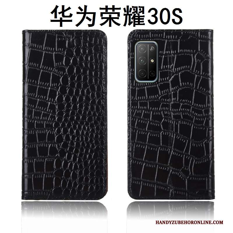 Custodia Honor 30s Protezione Telefono Anti-caduta, Cover Honor 30s Pelle Modello Coccodrillo Tutto Incluso