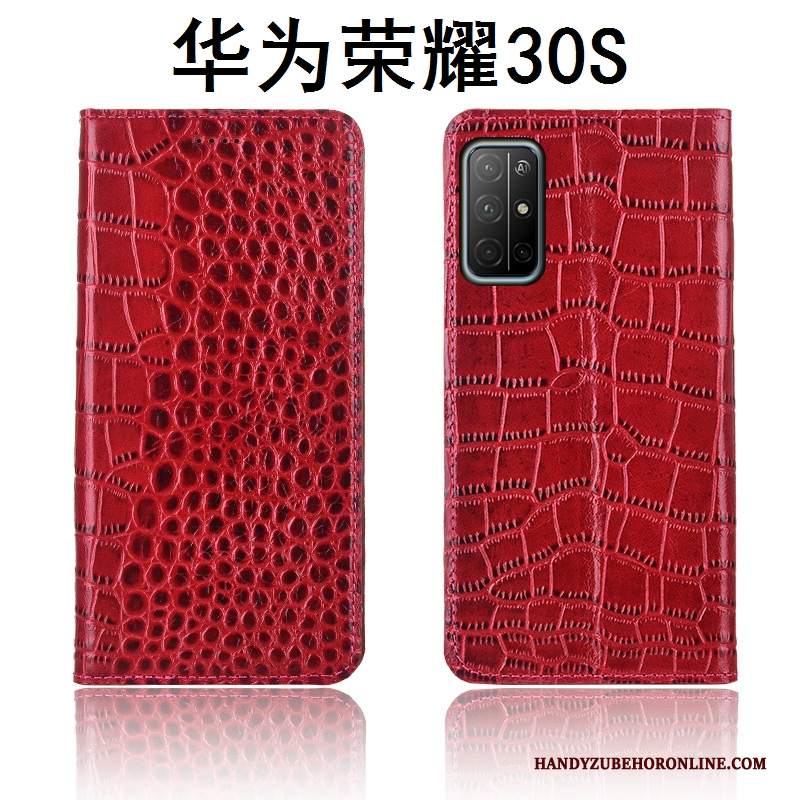 Custodia Honor 30s Protezione Telefono Anti-caduta, Cover Honor 30s Pelle Modello Coccodrillo Tutto Incluso