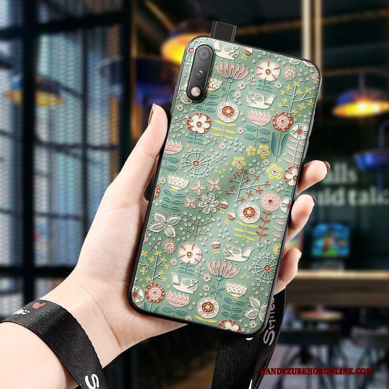 Custodia Honor 9x Cartone Animato Tridimensionaletelefono, Cover Honor 9x Goffratura Verde Blu