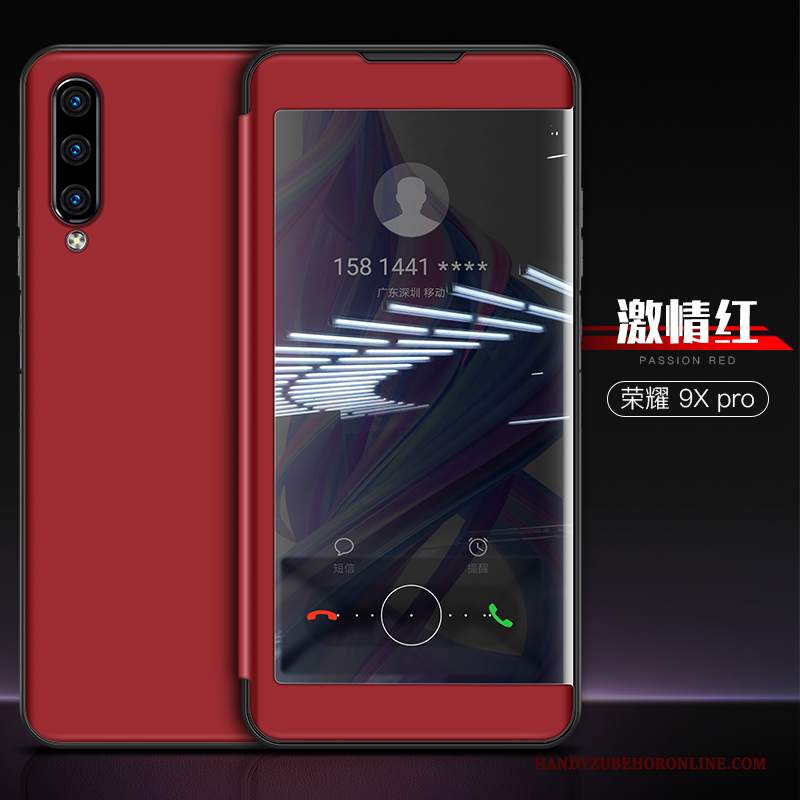 Custodia Honor 9x Pro Creativo Tempra Pellicola Protettiva, Cover Honor 9x Pro Pelle Blu Semplici