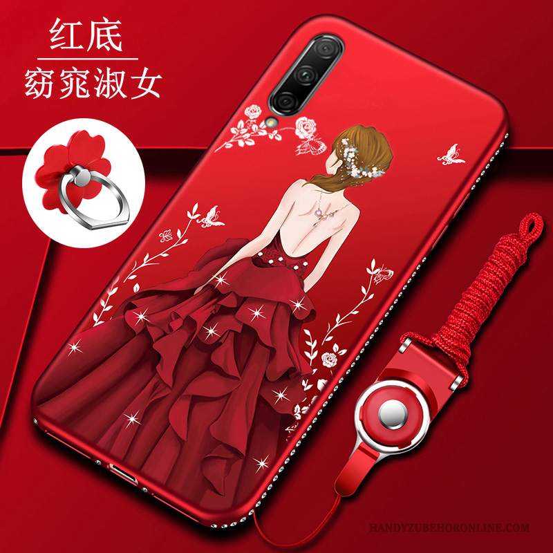 Custodia Honor 9x Pro Silicone Anti-caduta Net Red, Cover Honor 9x Pro Protezione Telefono Morbido