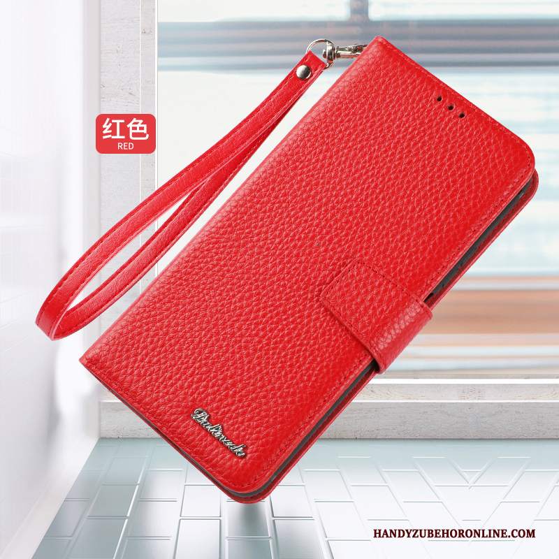 Custodia Honor View30 Pro Pelle Supporto Nero, Cover Honor View30 Pro Folio Telefono Net Red