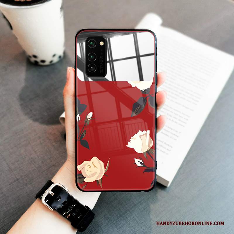 Custodia Honor View30 Protezione Telefono Morbido, Cover Honor View30 Vintage Rosa Net Red