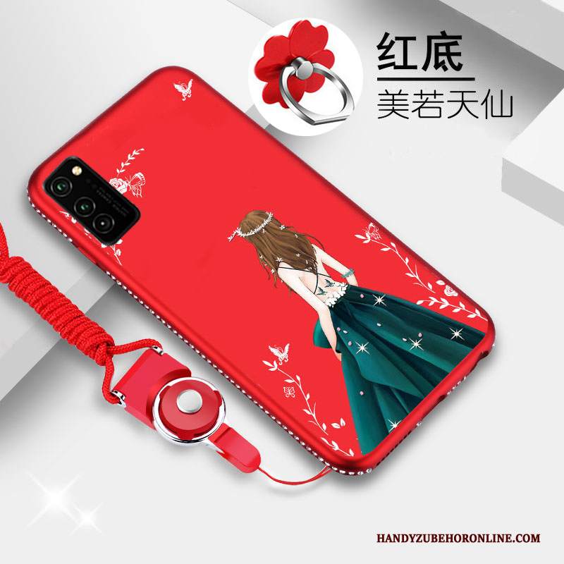 Custodia Honor View30 Silicone Anti-caduta Net Red, Cover Honor View30 Protezione Tutto Inclusotelefono