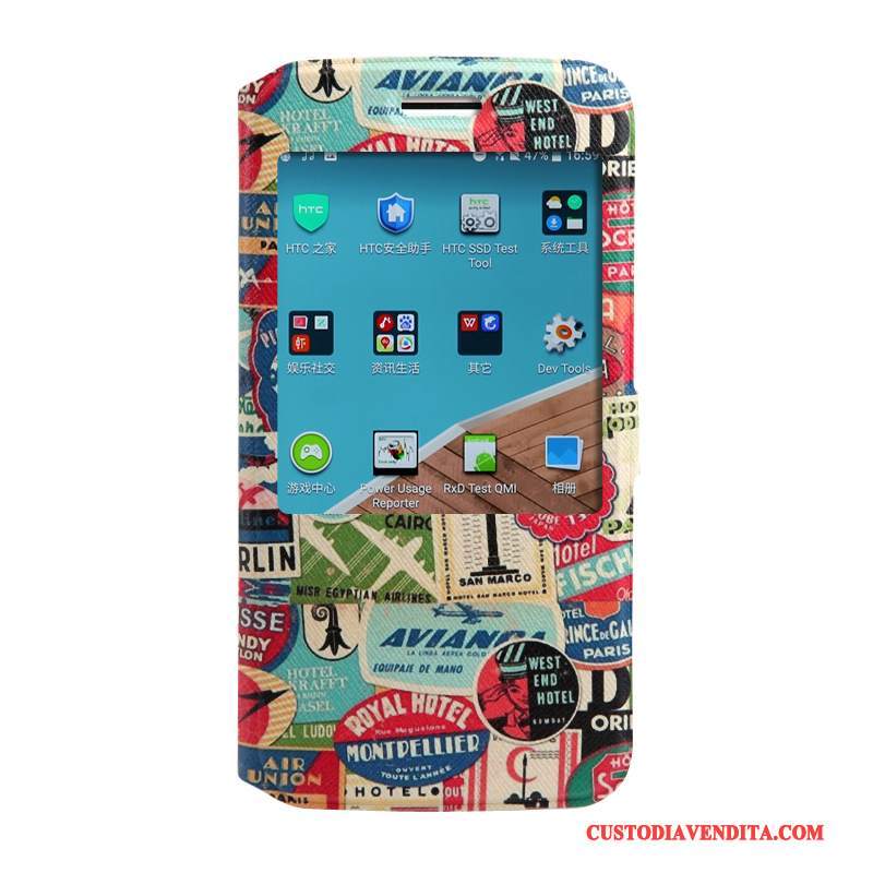 Custodia Htc 10 Cartone Animato Finestra Aperta Morbido, Cover Htc 10 Folio Supporto Colore