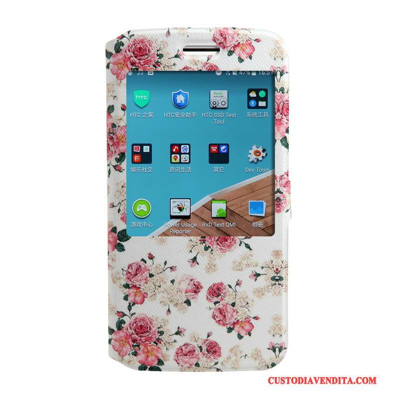 Custodia Htc 10 Cartone Animato Finestra Aperta Morbido, Cover Htc 10 Folio Supporto Colore