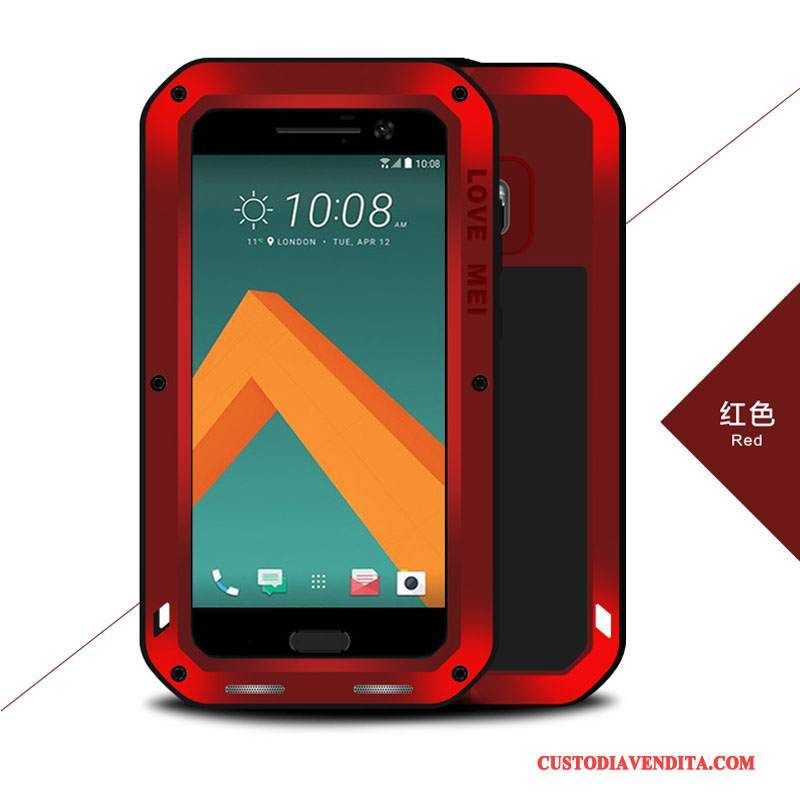 Custodia Htc 10 Silicone Morbido Coperchio Posteriore, Cover Htc 10 Protezione Rosso Anti-caduta