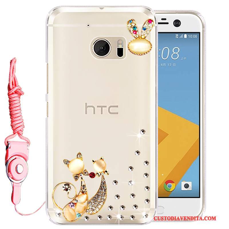 Custodia Htc 10 Silicone Rosatelefono, Cover Htc 10 Strass