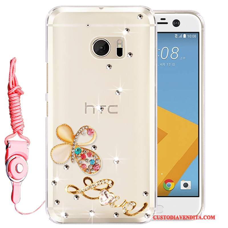 Custodia Htc 10 Silicone Rosatelefono, Cover Htc 10 Strass