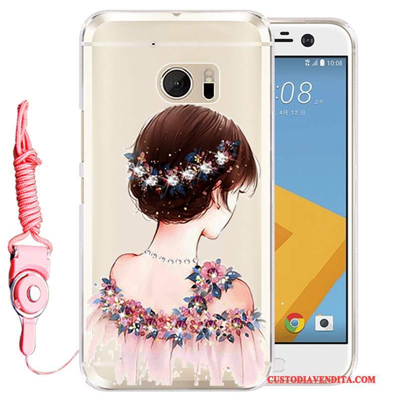 Custodia Htc 10 Silicone Rosatelefono, Cover Htc 10 Strass