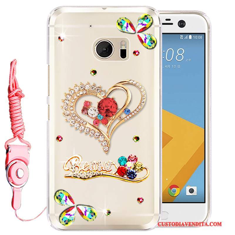 Custodia Htc 10 Silicone Rosatelefono, Cover Htc 10 Strass