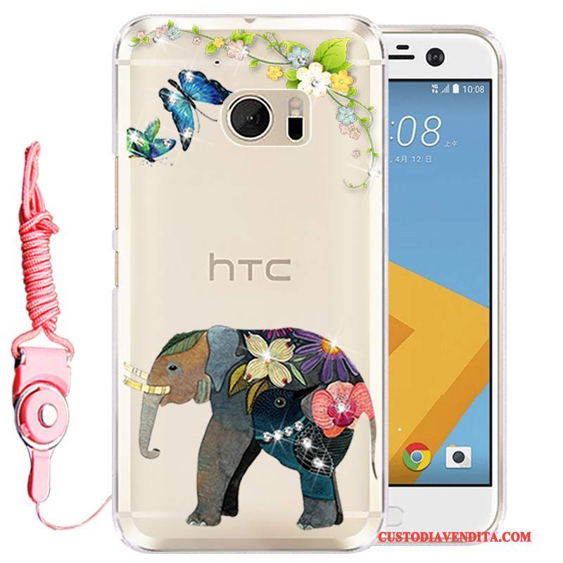 Custodia Htc 10 Silicone Rosatelefono, Cover Htc 10 Strass