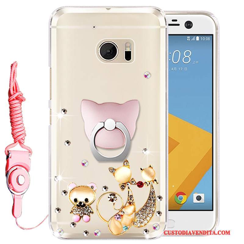 Custodia Htc 10 Silicone Rosatelefono, Cover Htc 10 Strass