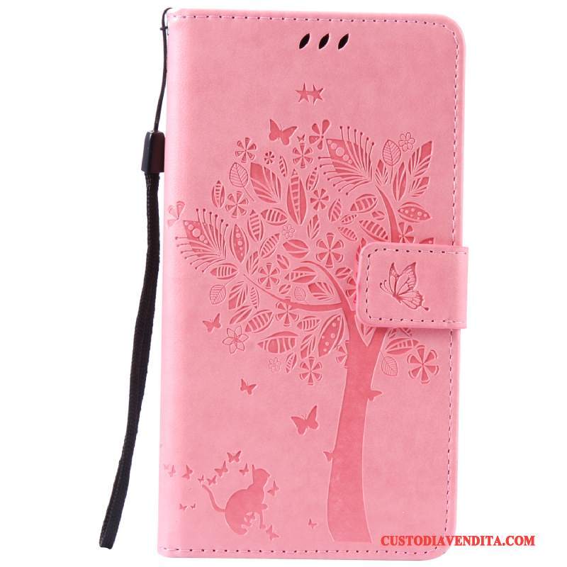 Custodia Htc Desire 10 Lifestyle Folio Morbido Rosa, Cover Htc Desire 10 Lifestyle Pelle Telefono