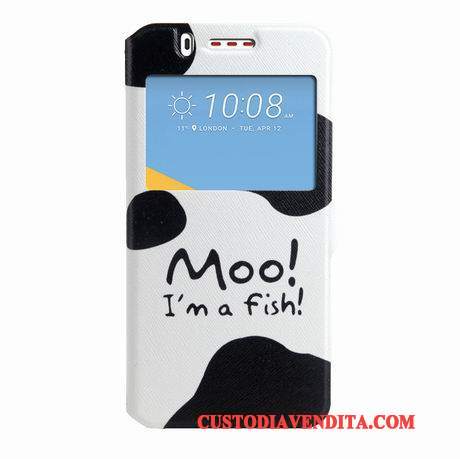 Custodia Htc Desire 825 Colore Nero Finestre, Cover Htc Desire 825 Pelle Telefono Tendenza