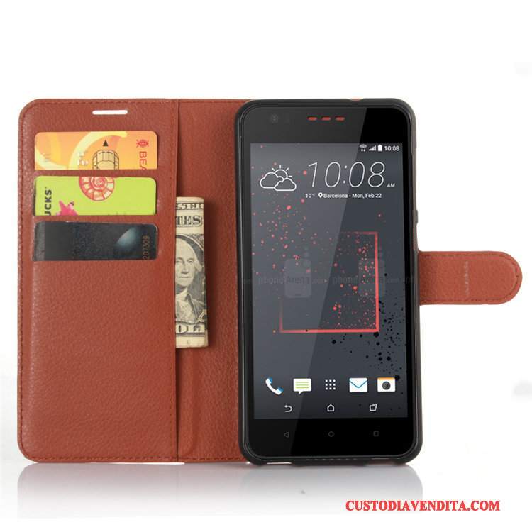 Custodia Htc Desire 825 Protezione Rosso Carta, Cover Htc Desire 825 Pelle Telefono