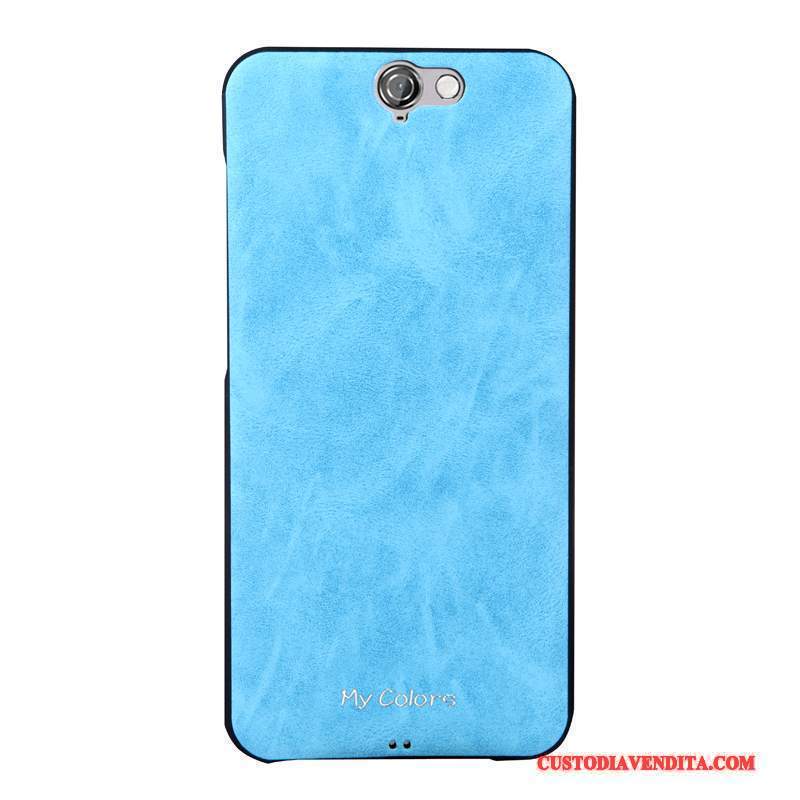 Custodia Htc One A9 Pelle Affaritelefono, Cover Htc One A9 Protezione Morbido Blu