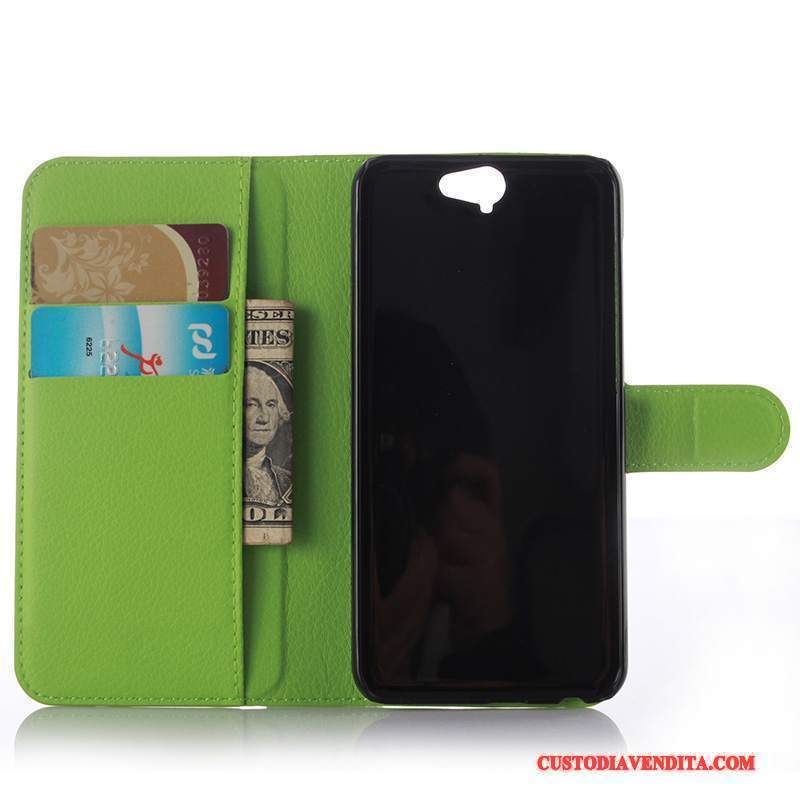 Custodia Htc One A9 Protezione Verde Supporto, Cover Htc One A9 Pelle Telefono