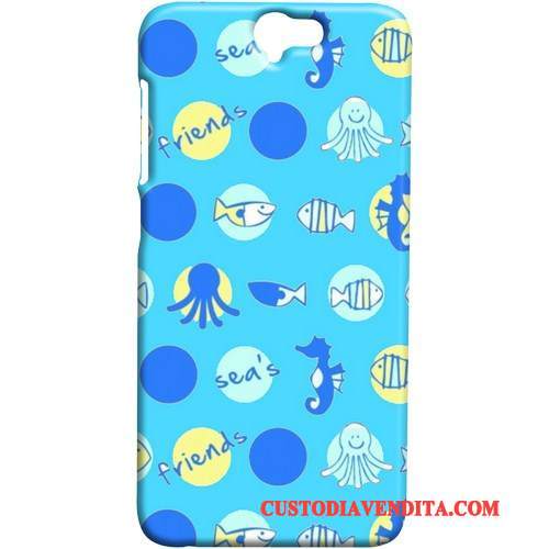 Custodia Htc One A9 Telefono Cravatta A Farfalla, Cover Htc One A9 Macchiati Blu