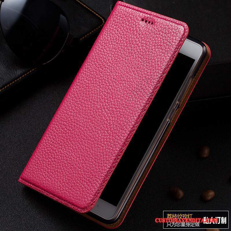 Custodia Htc One A9s Folio Telefono Blu, Cover Htc One A9s Pelle Litchi Anti-caduta